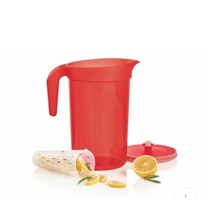 Tupperware Red Pitcher with Lid